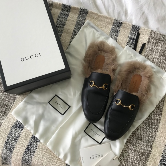 Gucci Shoes - Gucci Princetown Fur-Lined Mules